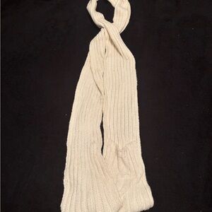 Elegant Cream Knit Scarf